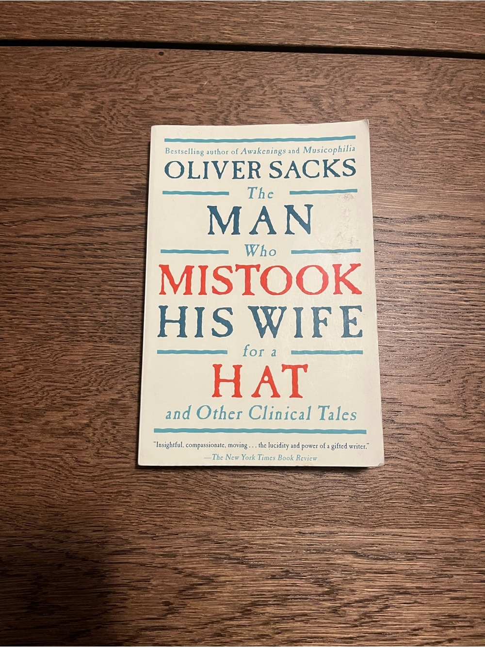 The Man Who Mistook His Wife for a Hat - Book